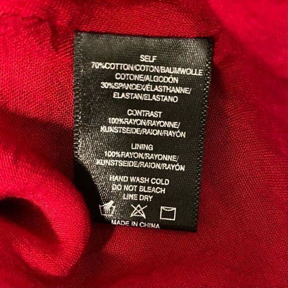 Anthropologie Sundays In Brooklyn Red Lace Overlay Cold Shoulder Top | Size Medi - Picture 5 of 6